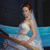 wedding portrait oil painting