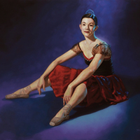 oil portrait of a ballerina