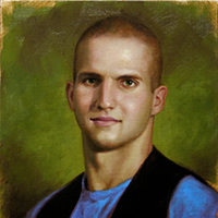 oil portrait of a young man