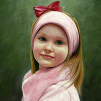 oil portrait of girl